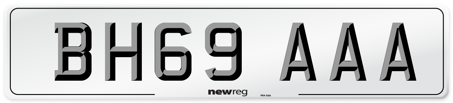 BH69 AAA Number Plate from New Reg